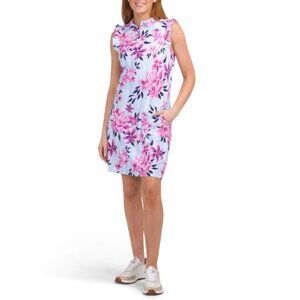 G LIFESTYLE Bamboo Upf 50 Short Sleeve Polo Mini Dress With Shorts